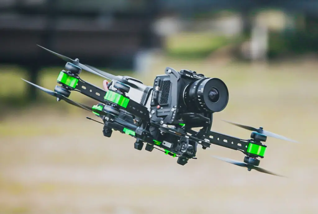 flying FPV filming drone